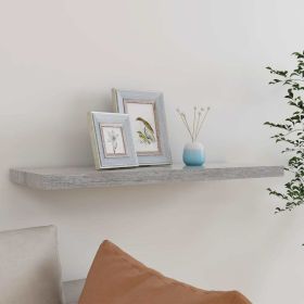 Floating Wall Shelf Concrete Gray 31.5"x9.3"x1.5" MDF