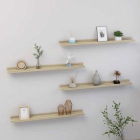 Wall Shelves 4 pcs Sonoma Oak 31.5"x3.5"x1.2"