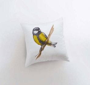 Watercolor Yellow Crest | Gifts | Brid Prints | Bird Decor |Accent Pillow Covers | Throw Pillow Covers | Pillow | Room Decor | Bedroom Decor (Cover & Insert: Cover only, Dimensions: 8x8)